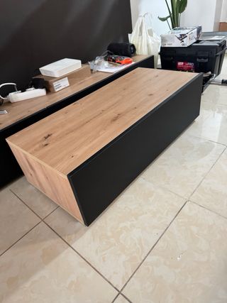 Mesa Centro y Mueble TV Madera y Metal