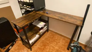 Mesa abatible madera y metal