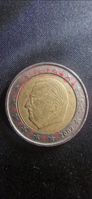 Moneda 2€ Bélgica 2002 Rara