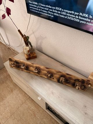 Perchero rústico madera hecho a mano