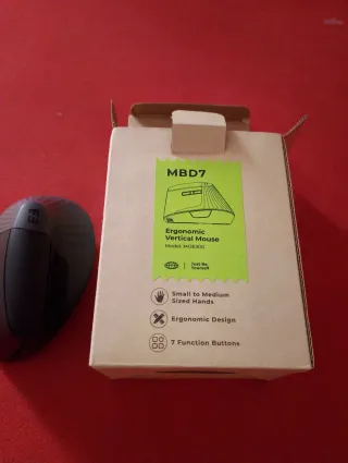 Ratón Ergonómico Inalámbrico Negro/Gris