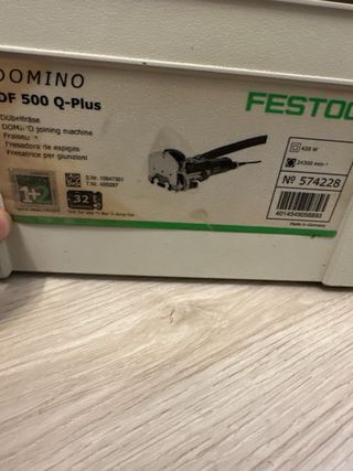 Festool Domino DF 500 Q-Plus+ Caja Espigas+ Fresas
