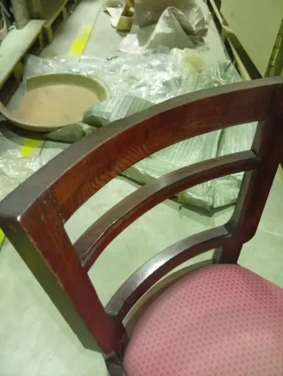 Sillas Art Decó Madera y Tela