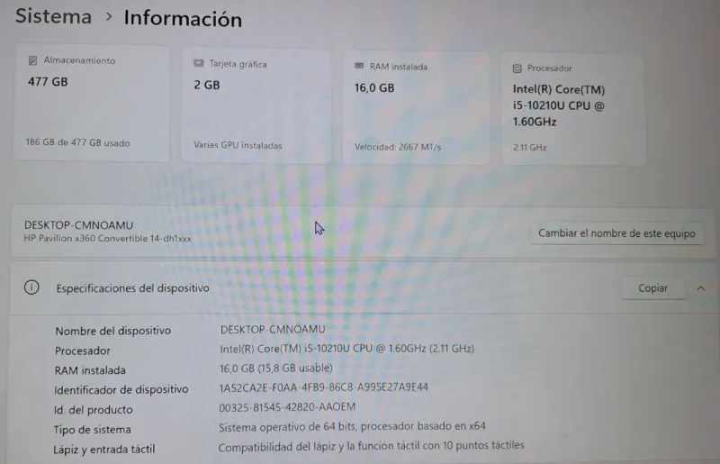 HP Pavilion x360 i5 16GB RAM 512GB SSD afbeelding 5