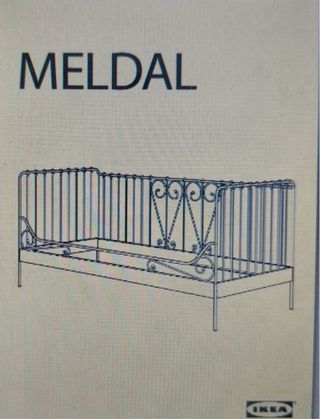 Cama Diván IKEA Meldal Forja Negra