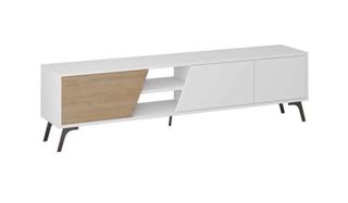 Mueble TV 180cm Blanco y Roble