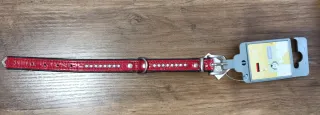 Collare Hunter Rosso con Strass