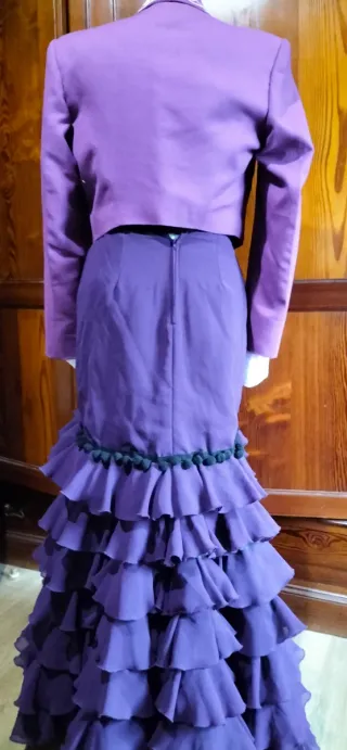Chaqueta Flamenca Morada Bordada