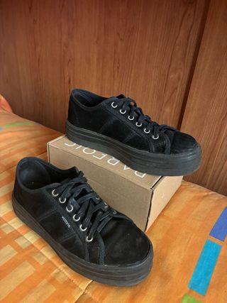 Zapatillas Victoria Negras Plataforma