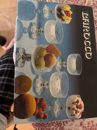 Set 6 copas de cristal para postre