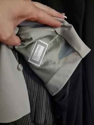 Traje Frac PiereLorenzo Talla 54 Negro/Gris