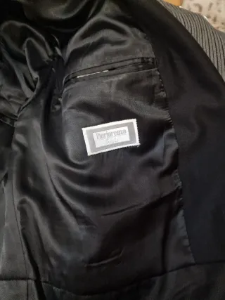 Traje Frac PiereLorenzo Talla 54 Negro/Gris