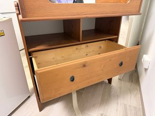 Armario cambiador bebé madera