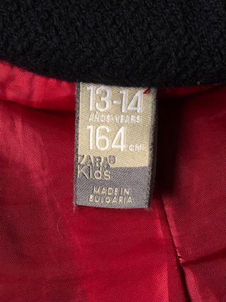 Chaqueta de lana negra Zara Kids