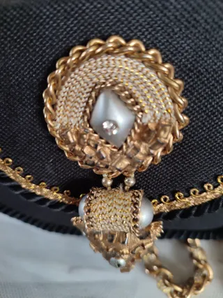 Bolso de noche vintage.  Sarga y pasamanería