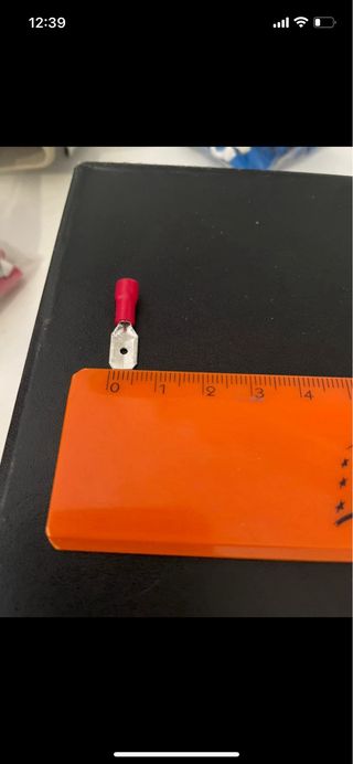 25 Connettori Faston Rossi