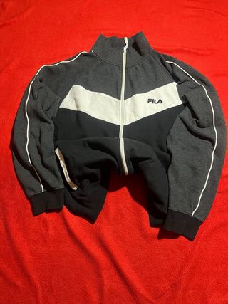 Sudadera Fila Gris y Blanca