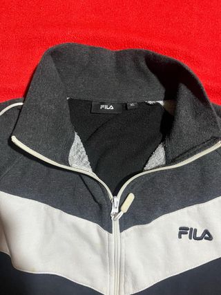 Sudadera Fila Gris y Blanca