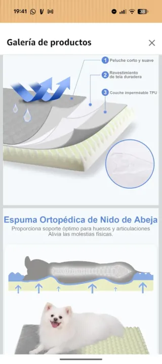 Cama para mascotas Ksiia Beige/Gris