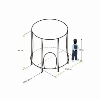 Giocattolo da esterno Trampolino per bambini 140 cm con rete