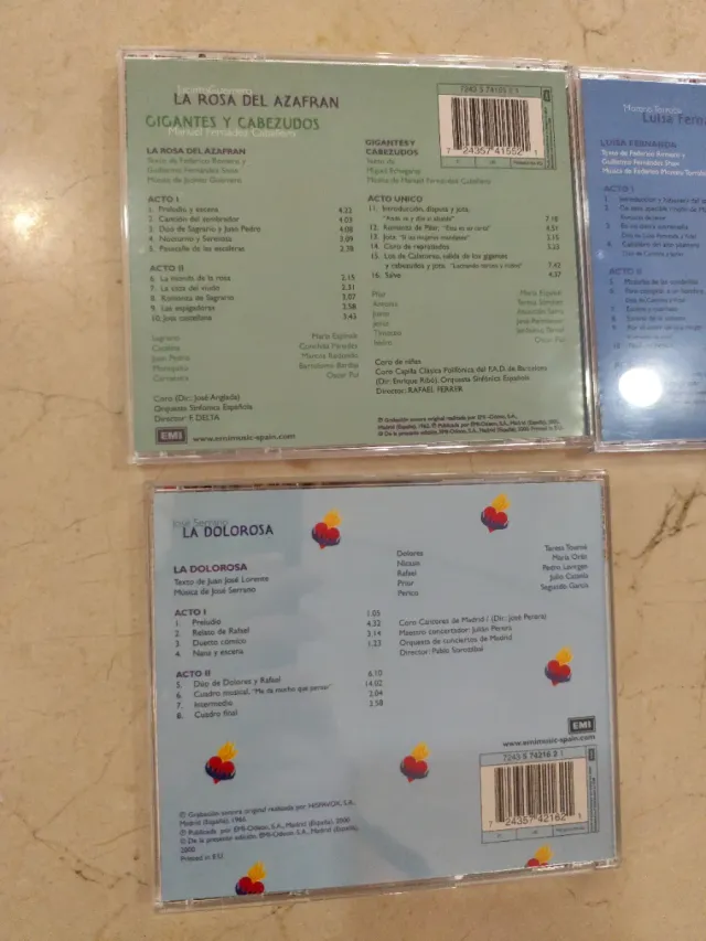 Lote 3 Zarzuelas: Gigantes y Cabezudos, Luisa Fern