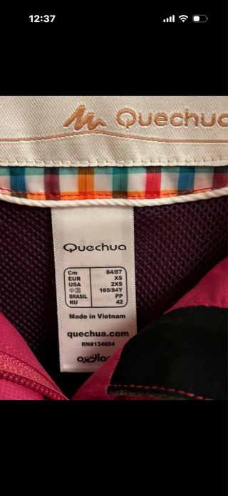 Chaqueta Cortavientos Impermeable Quechua Chica S