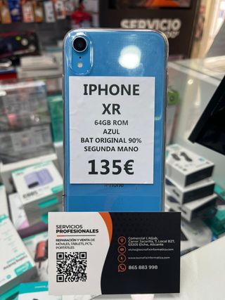 iPhone XR Azul 64GB Batería Original 90%