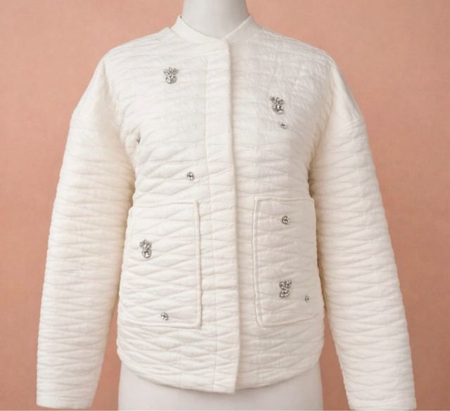Zara chaqueta Joya Marfil Talla S-XS