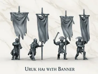 Uruk Hai con Banner per Mesbg