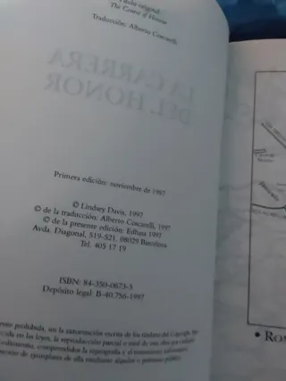Libro, La carrera del honor