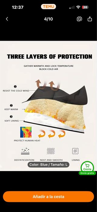 Pantalones de chándal gruesos invierno azul XXXL