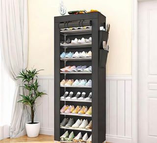 Scarpiera 10 Ripiani Tessuto Salvaspazio