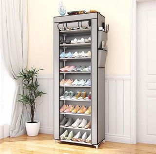 Scarpiera 10 Ripiani Tessuto Salvaspazio