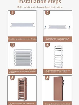 Scarpiera 10 Ripiani Tessuto Salvaspazio