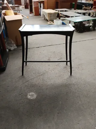 Mesita auxiliar madera y metal