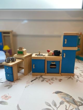 Muebles Cocina Casa Muñecas Madera