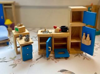 Muebles Cocina Casa Muñecas Madera