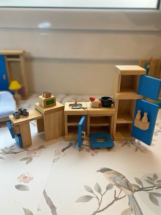 Muebles Cocina Casa Muñecas Madera