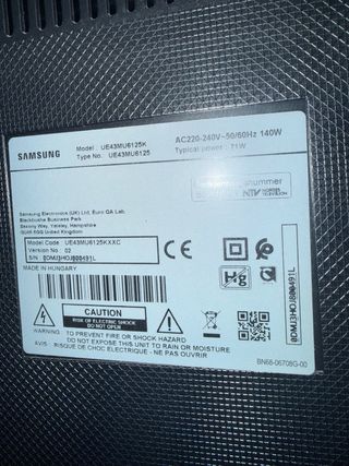 TV Samsung UE43MU6125K 43 Smart TV