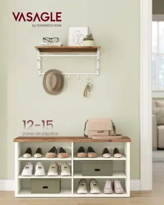 Banco Zapatero 6 Compartimentos VASAGLE LSB036W02