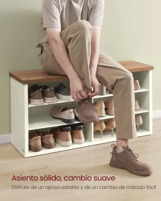 Banco Zapatero 6 Compartimentos VASAGLE LSB036W02