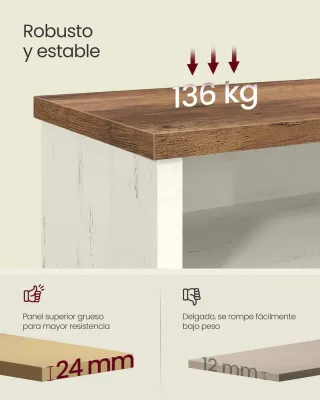 Banco Zapatero 6 Compartimentos VASAGLE LSB036W02