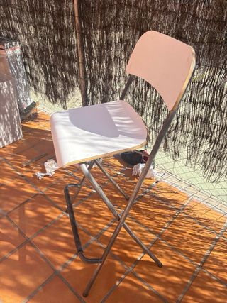Silla alta plegable metal y madera
