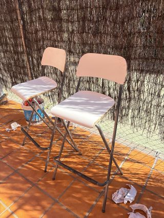 Silla alta plegable metal y madera