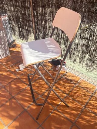 Silla alta plegable metal y madera