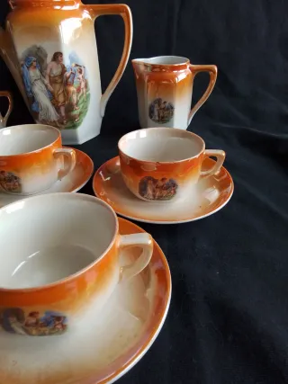 Juego de café Modernista antiguo