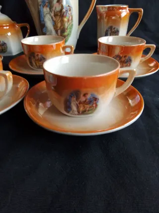 Juego de café Modernista antiguo