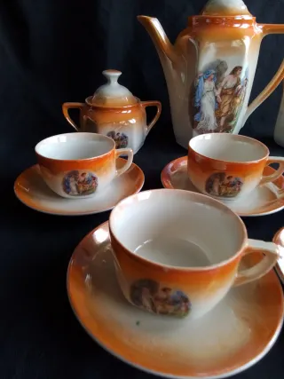 Juego de café Modernista antiguo