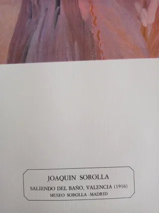 Lámina Sorolla Saliendo del Baño