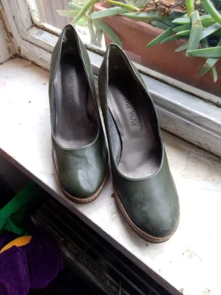 Scarpe My Way donna pelle verde n.39